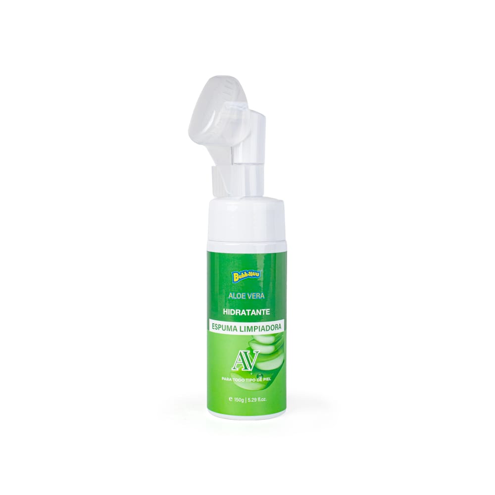 Espuma de limpieza facial con aloe vera para remover impurezas y maquillaje