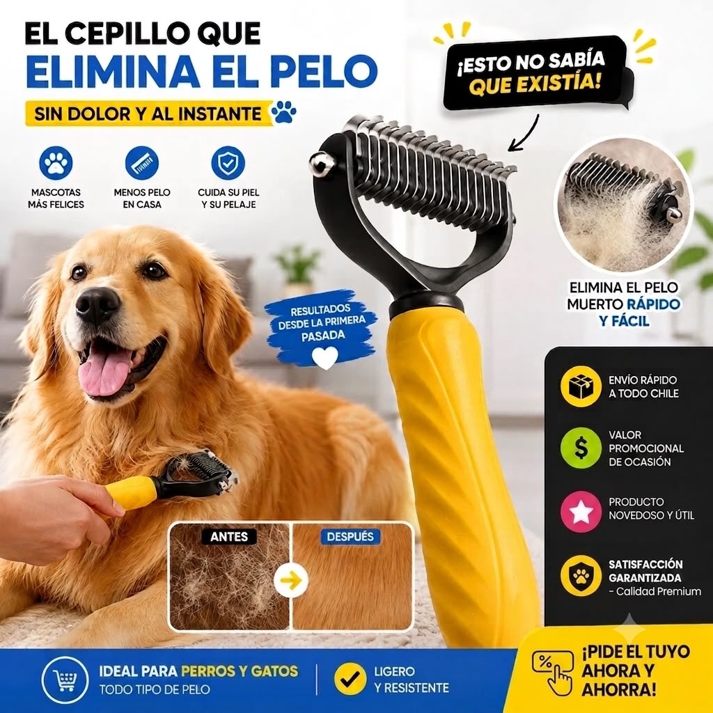 CEPILLO + GUANTE PARA PELOS